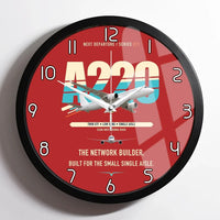 Thumbnail for Airbus A220-300 design on red framed wall clock