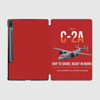 Thumbnail for C-2A Greyhound design on red samsung tablet tablet case