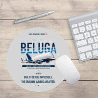 Thumbnail for Airbus A300-600ST BelugaST design on light gray round mouse pad
