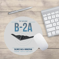 Thumbnail for B-2A Spirit design on light gray round mouse pad