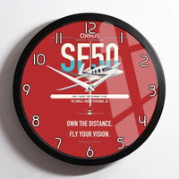 Thumbnail for Cirrus Vision Jet G2+ design on red framed wall clock