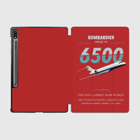Thumbnail for Bombardier Global 6500 design on red samsung tablet tablet case