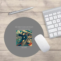 Thumbnail for VINTAGE G4321 - The First Passenger Ticket - Designed Mouse Pads design on gray round