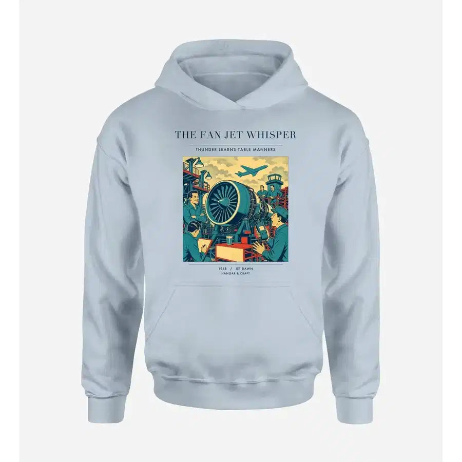 VINTAGE G4464 - The Fan Jet Whisper - Premium Hoodie design on lightblue premium