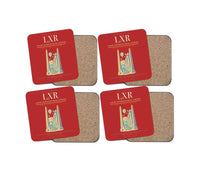 Thumbnail for Luxor International Airport (LXR) design on red 4 pieces set coaster
