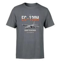 Thumbnail for EC-130H Compass Call design on gray double-side t-shirt, single-side print