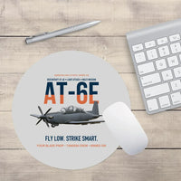 Thumbnail for AT-6E Wolverine Light Attack design on light gray round mouse pad