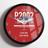Thumbnail for Tecnam P2002 Sierra MkII design on red framed wall clock