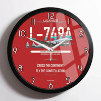 Thumbnail for Lockheed L-749A Constellation design on red framed wall clock
