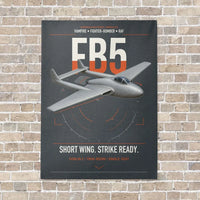 Thumbnail for de Havilland Vampire FB5 vertical canvas print - no frame - gray background