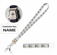 Thumbnail for Airbus A380 & GP7000 Engine seat belt lanyard - white with name