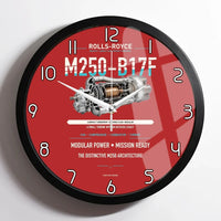 Thumbnail for M250-B17F design on red framed wall clock