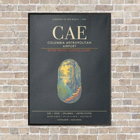 Thumbnail for Columbia Metropolitan Airport CAE - Canvas Framed - Gray