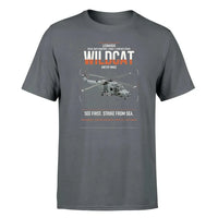Thumbnail for Leonardo AW159 Wildcat HMA2 design on gray t-shirt, single-side print