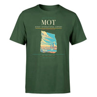 Thumbnail for Minot International Airport (MOT) T-Shirt single-side front print in Dark Green | minot-international-airport-mot-double-side-t-shirt