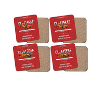 Thumbnail for Canadair CL-415EAF design on red 4 pieces set coaster