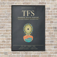 Thumbnail for Tenerife South Airport TFS - Canvas Framed - Gray