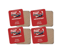Thumbnail for DHC-3 Otter design on red 4 pieces set coaster