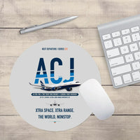 Thumbnail for Airbus ACJ350 / exact ACJ350-900 design on light gray round mouse pad