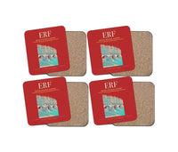 Thumbnail for Erfurt-Weimar Airport (ERF) design on red 4 pieces set coaster