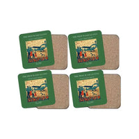 Thumbnail for The Prop Wash Leaves - Designed Coasters design on green 4-pieces-set