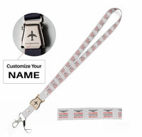 Thumbnail for Flying One Ball seat belt lanyard - white with name
