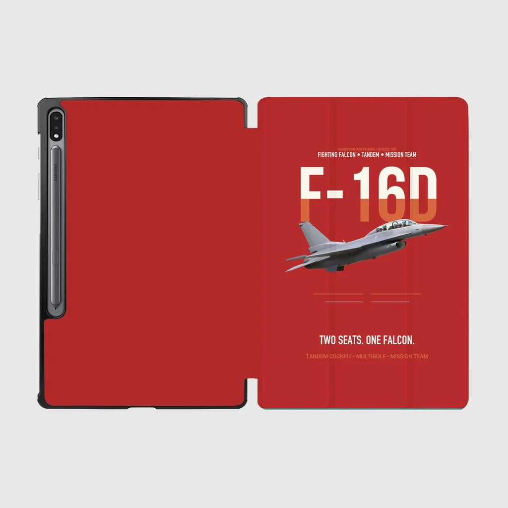 F-16D Fighting Falcon Two Seats One Falcon design on red samsung tablet tablet case