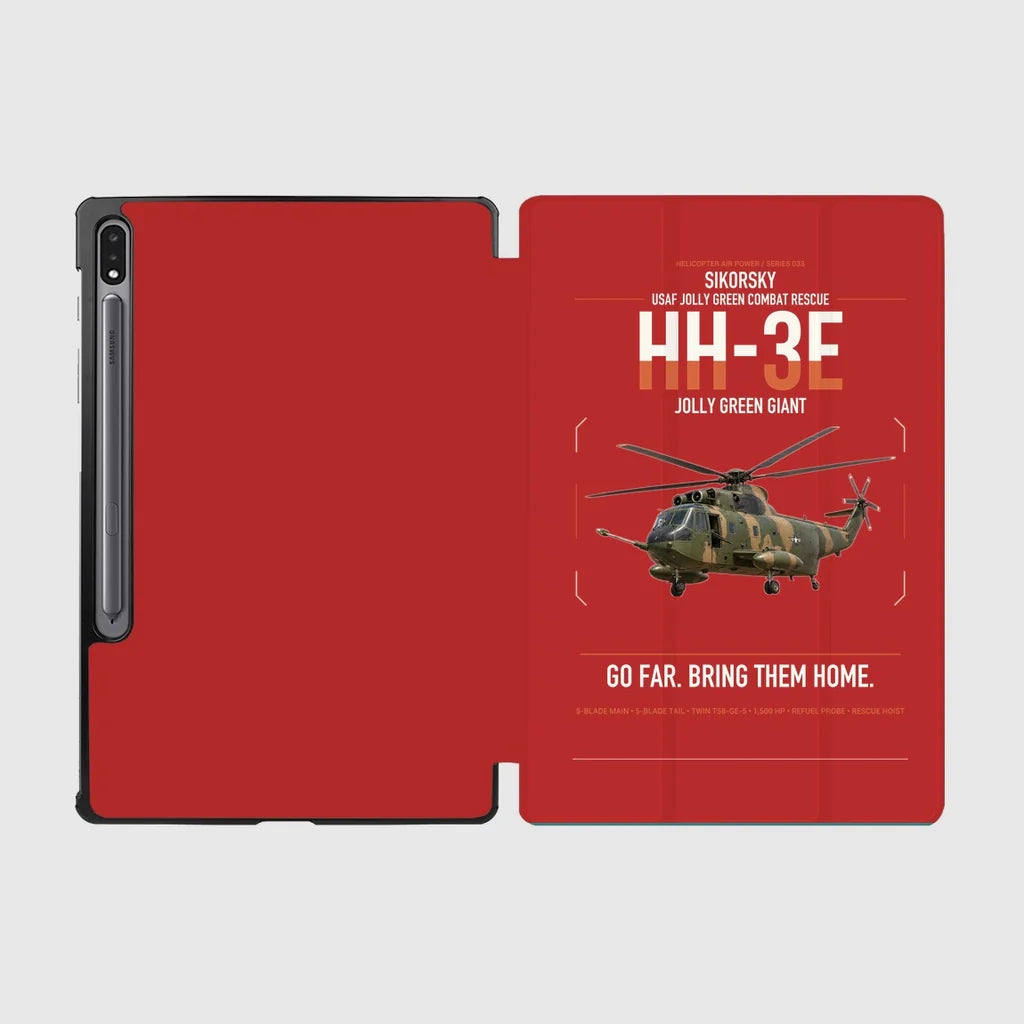 Sikorsky HH-3E Jolly Green Giant design on red samsung tablet tablet case