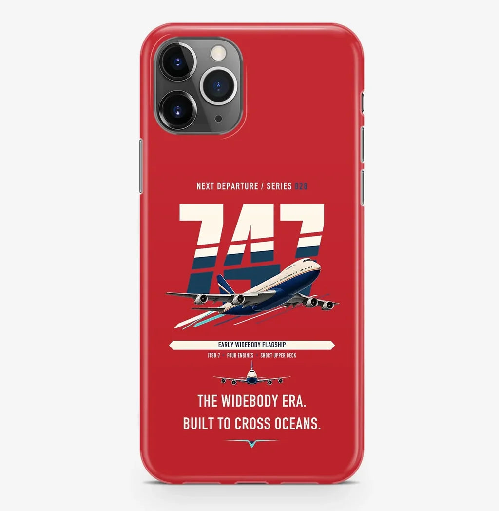 Boeing 747-200B design on red magsafe iphone case