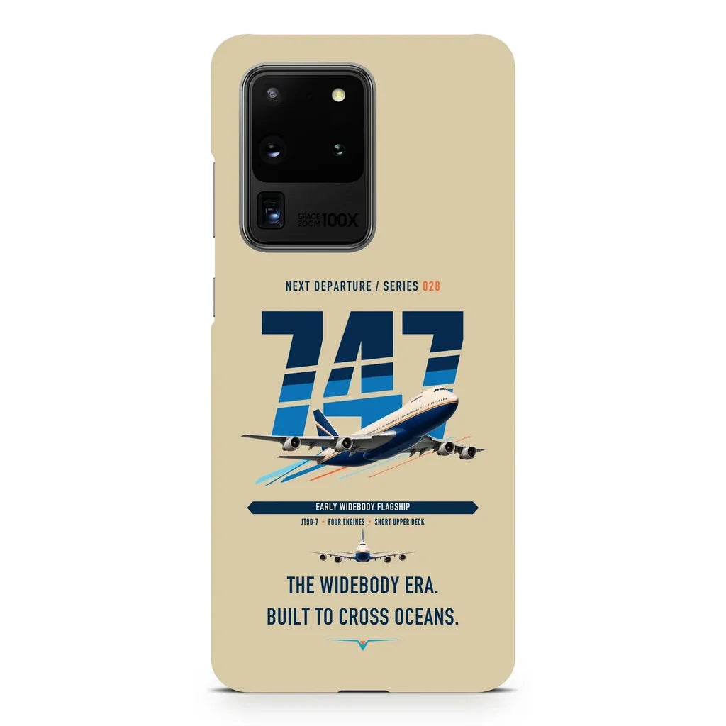 Boeing 747-200B design on samsung case - beige