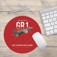 Thumbnail for SEPECAT Jaguar GR1 design on red round mouse pad