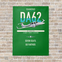 Thumbnail for Diamond DA62 vertical canvas print - no frame - green background