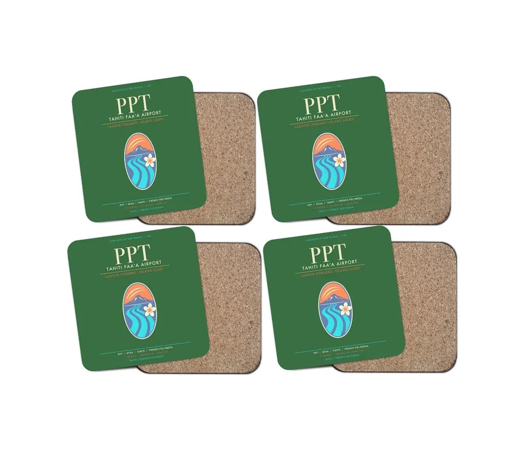 Tahiti Faa'a Airport PPT - Lagoon-Volcano Passage - Green