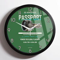 Thumbnail for PASSPORT design on green framed wall clock