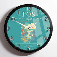 Thumbnail for Piarco International Airport POS Wall-Clock Framed - Turquoise