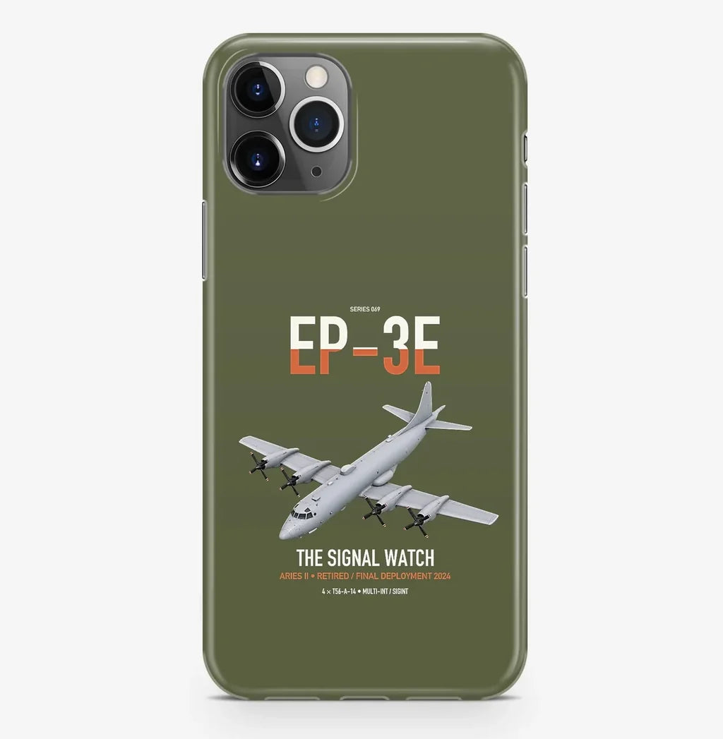 EP-3E ARIES II design on green army magsafe iphone case, for iPhone Pro Max