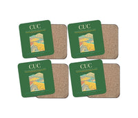 Thumbnail for Camilo Daza International Airport (CUC) design on green 4 pieces set coaster