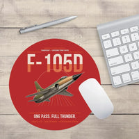 Thumbnail for F-105D Thunderchief design on red round mouse pad
