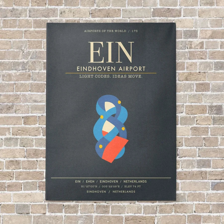 Eindhoven Airport EIN - Canvas Framed - Gray