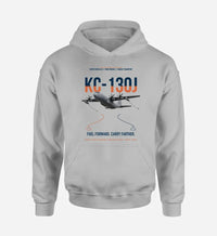 Thumbnail for KC-130J SUPER HERCULES design on light gray double-side hoodie, single-side print