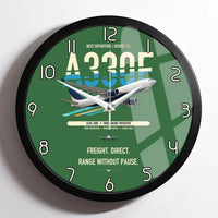 Thumbnail for Airbus A330-200F design on green framed wall clock