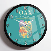 Thumbnail for Oaxaca International Airport OAX Wall-Clock Framed - Turquoise