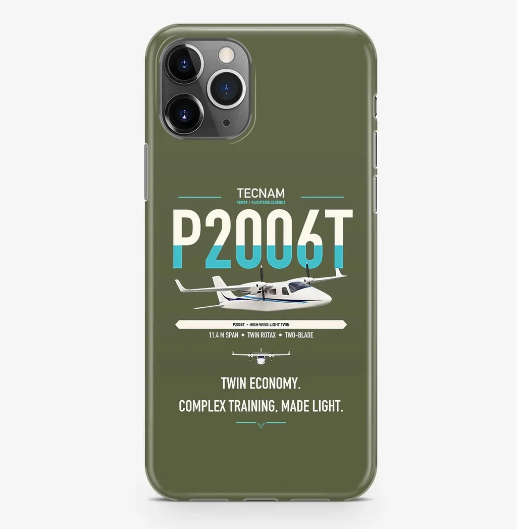 Tecnam P2006T design on green army magsafe iphone case, for iPhone Pro Max