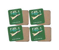 Thumbnail for F4D-1 Skyray design on green 4 pieces set coaster