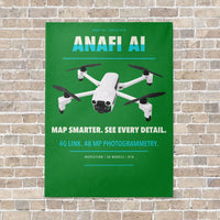Thumbnail for Parrot ANAFI Ai vertical canvas print - no frame - green background