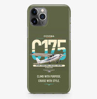 Thumbnail for Cessna 175 Skylark design on green army magsafe iphone case, for iPhone Pro Max