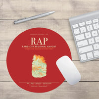 Thumbnail for Rapid City Regional Airport (RAP) design on red round mouse pad