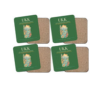Thumbnail for Ust-Kamenogorsk Airport (UKK) design on green 4 pieces set coaster