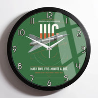 Thumbnail for Dassault Mirage IIIC design on green framed wall clock