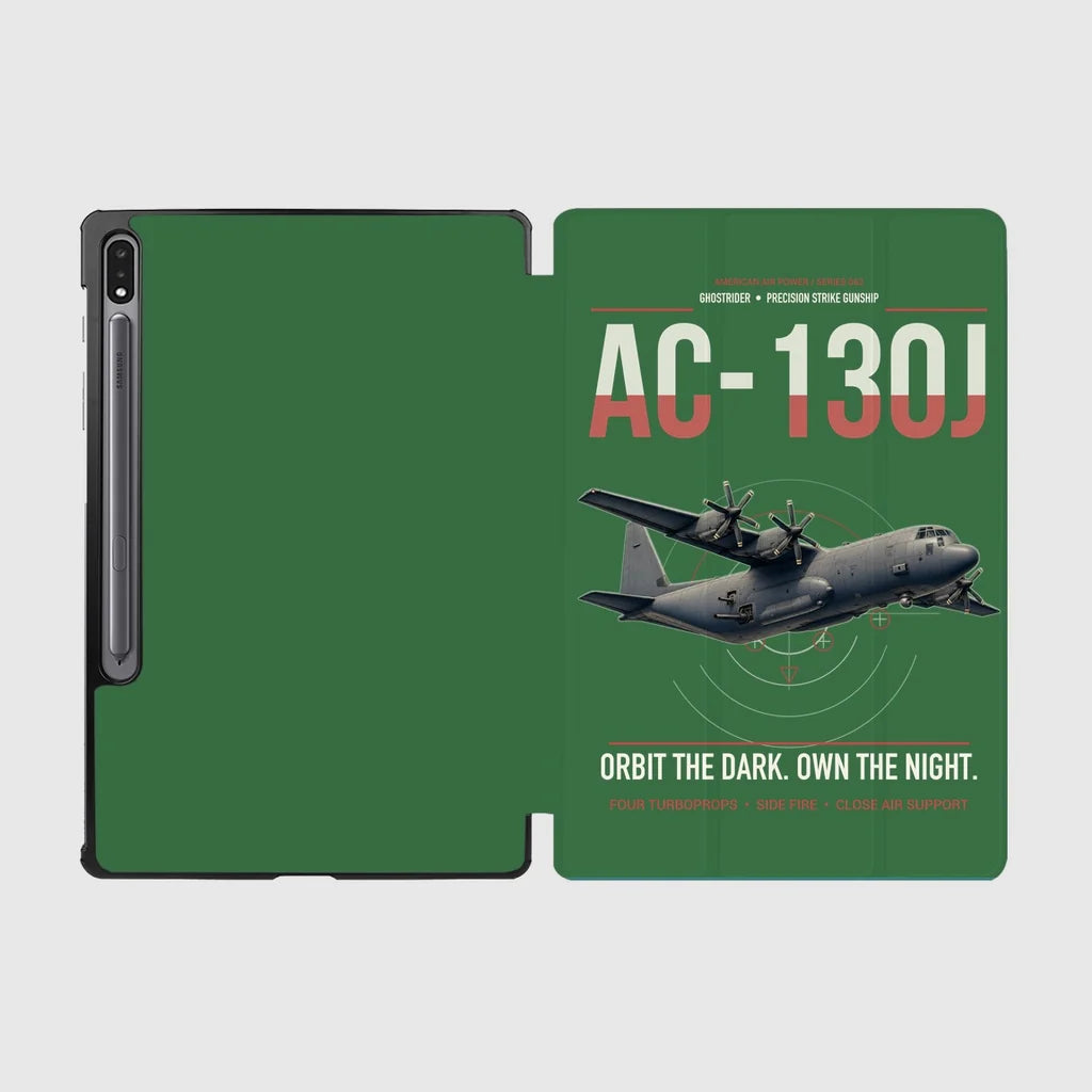 AC-130J Ghostrider design on green samsung tablet tablet case